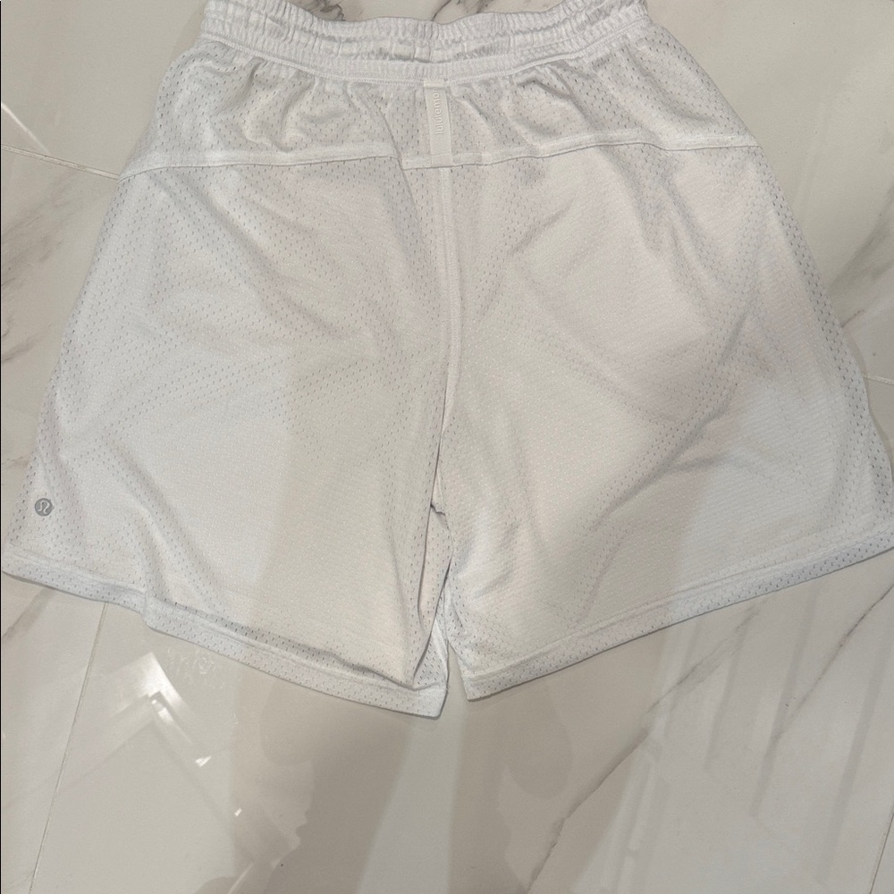 lululemon athletica White Mesh Performance Shorts
